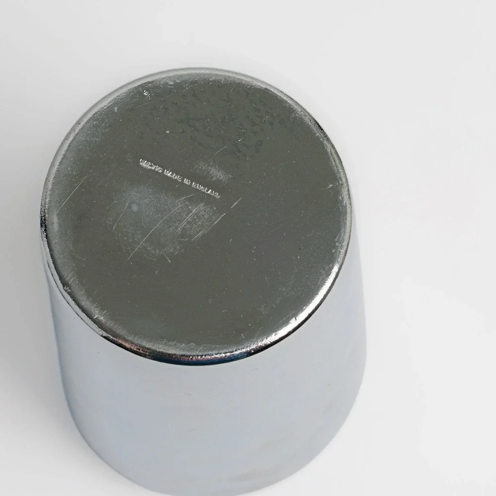 Mid-Century Silver Metal Cocktail Shaker Three Piece Celtic Made In England